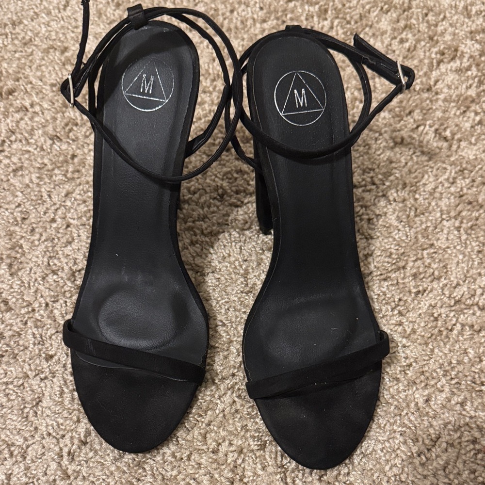Elegant Black Strappy Heels